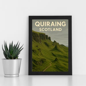 Quiraing Digitaldruck Kunstwerk l Isle of Skye l Individuelles Poster, Postkarte, gerahmter Druck, Grußkarte l Portrait