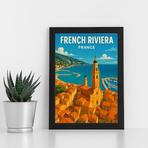 Oeuvre d'art en impression numérique sur la Côte d'Azur l France l Poster personnalisé, carte postale, impression encadrée, carte de voeux l Portrait