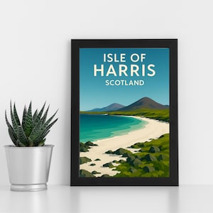 Isle of Harris &Lewis Digital Print Artwork l Harris Island Schottland l Individuelles Poster, Postkarte, gerahmter Druck, Grußkarte l Portrait