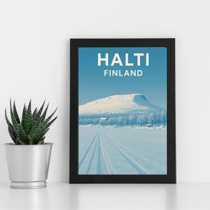 Impression numérique Halti Finland l Finlande l Poster personnalisé, carte postale, impression encadrée, carte de voeux l Portrait