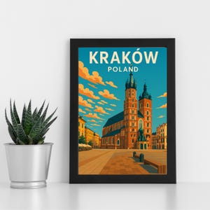 Krakau Digitaldruck Kunstwerk l Polen l Individuelles Poster, Postkarte, gerahmter Druck, Grußkarte l Portrait