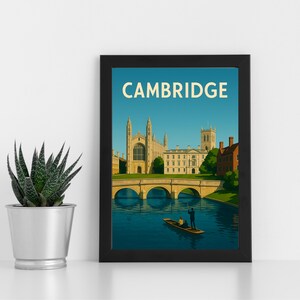 Cambridge Digital Print Artwork l Straßheim l Kundenspezifisches Plakat, Postkarte, gerahmter Druck, Grußkarte l Porträt