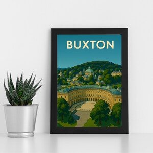 Buxton Digital Print Artwork l Peak Distrikt National Park l Individuelles Poster, Postkarte, gerahmter Druck, Grußkarte l Portrait