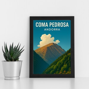Coma Pedrosa Impressão Digital l Andorra l Pôster personalizado, cartão postal, impressão emoldurada, cartão comemorativo l Retrato