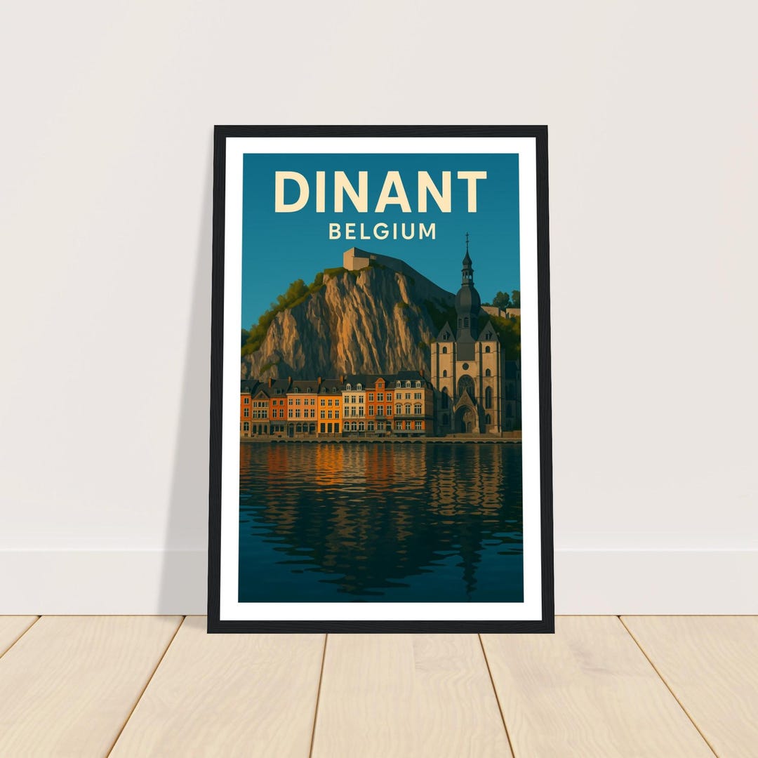 Dinant Belgium Framed Print, Meuse Valley Wall Art, Citadel of Dinant ...