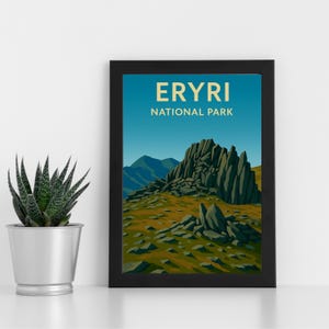 Eryri (Snowdonia) Digitaldruck Kunstwerk l Eryri National Park l Individuelles Poster, Postkarte, gerahmter Druck, Grußkarte l Portrait