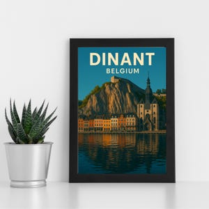 Oeuvre d'art en impression numérique Dinant Belgique l Belgique l Poster personnalisé, carte postale, impression encadrée, carte de voeux l Portrait