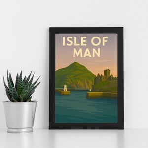 Isle of Man Digitaldruck Kunstwerk l Isle of Man England l Individuelles Poster, Postkarte, gerahmter Druck, Grußkarte l Portrait