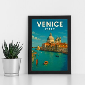 Veneza, Itália, Impressão Digital, Arte l Itália l Pôster personalizado, cartão postal, impressão emoldurada, cartão comemorativo l Retrato