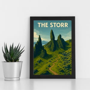 The Storr Digitaldruck Kunstwerk l Isle of Skye l Individuelles Poster, Postkarte, gerahmter Druck, Grußkarte l Porträt