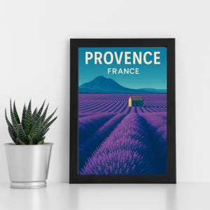 Oeuvre d'art en impression numérique Provence France l France l Poster personnalisé, carte postale, impression encadrée, carte de voeux l Portrait