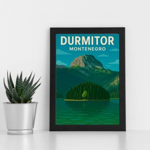 Parque Nacional Durmitor Montenegro Impressão Digital Obra de Arte l Montenegro l Pôster personalizado, cartão postal, impressão emoldurada, cartão comemorativo l Retrato