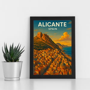 Eleganter Digitaldruck Kunstwerk l Spanien l Kundenspezifisches Plakat, Postkarte, gerahmter Druck, Grußkarte l Porträt