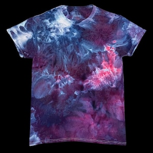 Purple Blue Watercolor Tie Dye T Shirt, Adult Medium, Unisex, Festival Wear, Unique Gift Idea, Bohemian Fashion Style