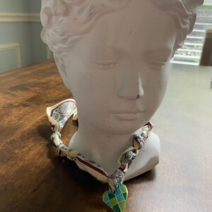 Scarf charm necklace