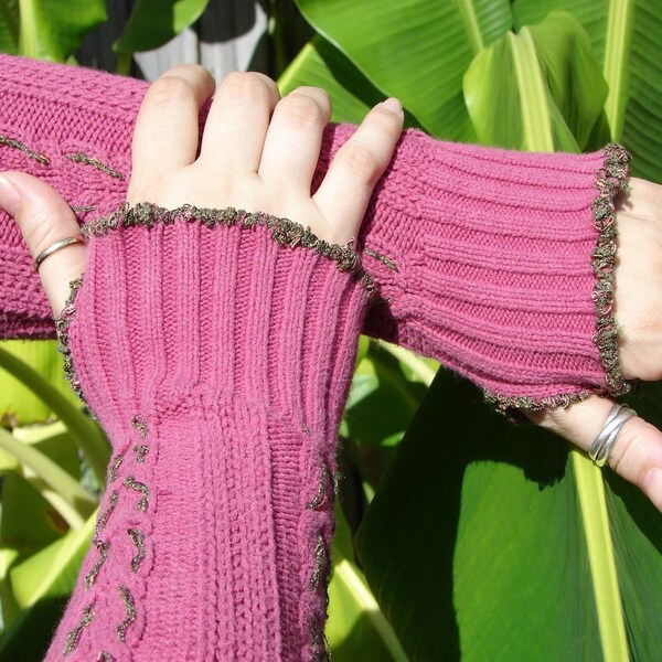 Fingerless Gloves - Rose Garden