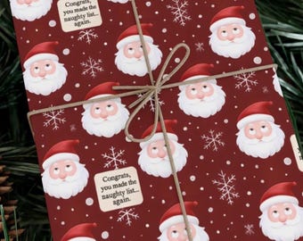 Carta da regalo natalizia divertente / Babbo Natale sarcastico / Carta da regalo per le feste / Carta da regalo per le feste con elefante bianco / Carta da regalo scherzosa / Carta da regalo di Babbo Natale