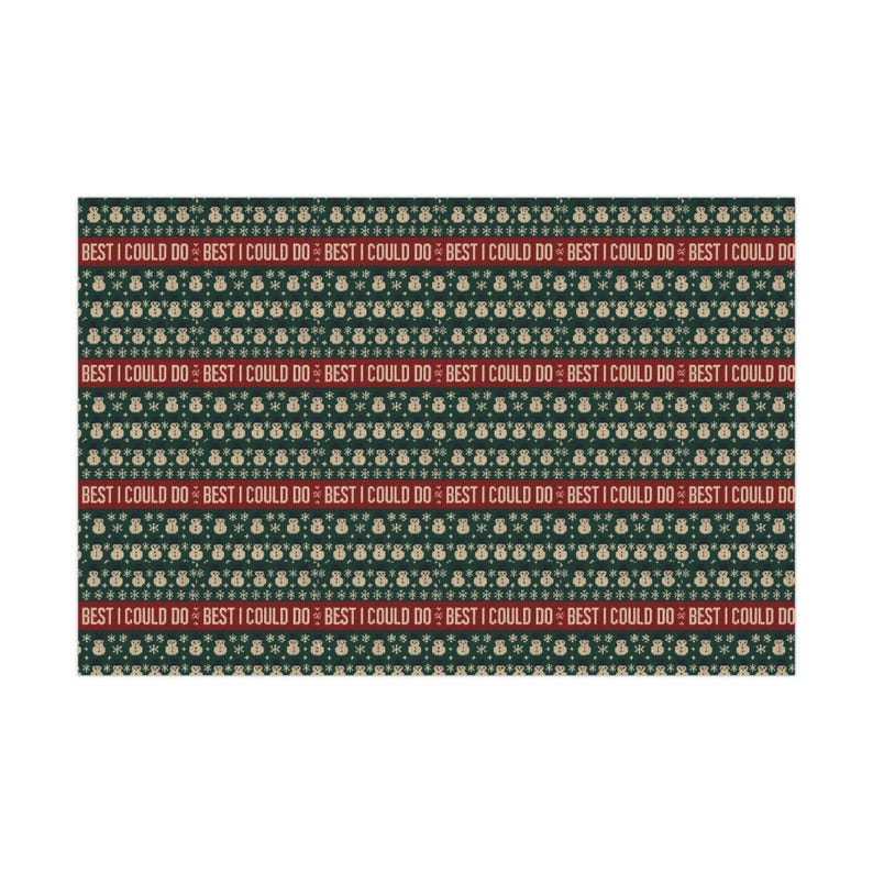 Funny Christmas Wrapping Paper | Ugly Sweater Gift | Sarcastic Holiday Present Wrap, Gag Gift Wrap for Xmas | White Elephant Gift Wrap image 12