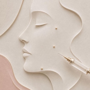 Botox Injector Med Spa väggkonst set om tre | estetisk klinikdekor | kosmetiska kliniktryck | neutral rouge guld | väntrumsreception bild 2