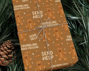 Funny Christmas Wrapping Paper |Holiday Gift Wrap | Wrapping Paper Roll |White Elephant Gift |Gag Gift Paper |Gift Wrap |Chaos,Novelty Gifts