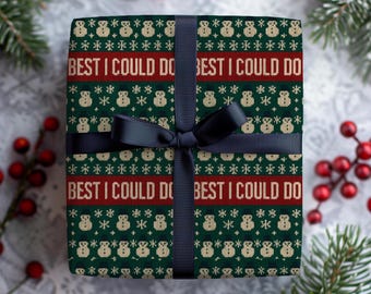 Carta da regalo natalizia divertente / Carta da regalo con maglione brutto / Carta da regalo sarcastica per le feste, Carta da regalo scherzosa per Natale / Carta da regalo con elefante bianco