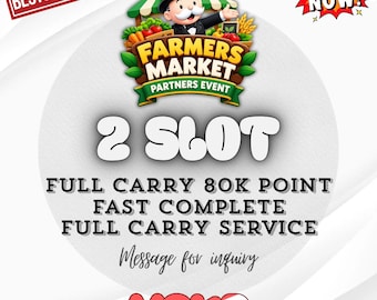 Monopoly GO! Bauernmarkt-Partner-Event – ​​2x Slot – Volle Punktzahl: 80.000