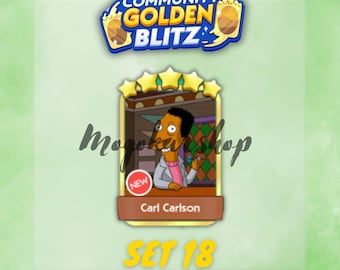 Carl Calson - Monopoly_Go - Événement Golden Blitz - Carte/Autocollants 5 étoiles
