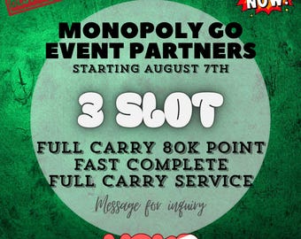 Monopoly Go Event: Partner 3x Slot Full Carry 80k Punkte