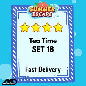 Tea Time 4 Star Sticker Set 18 Summer Escape Album Monopo-LyGo