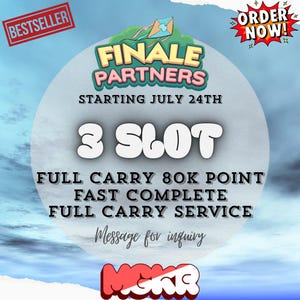 Monopoly_Go FINALE Partners - 3x Slot - Fast Complete - Full Carry 80k Point