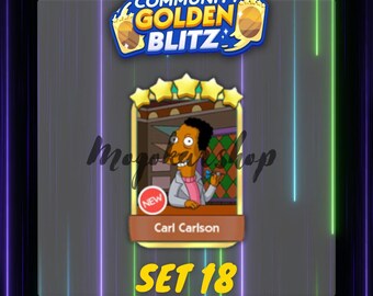 Autocollants Golden Blitz - Carl Calson - Autocollants Monopoly GO