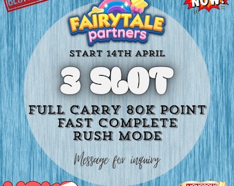 Monopoly_GO! Fairytale Partners-evenemang - 3 spelautomater - Full Carry 80 000 poäng - Snabbt slutfört