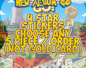 Monopoly_GO! New Album 4 Star Stickers (Choose Any 5) (No Gold Card) (Set 12-19)