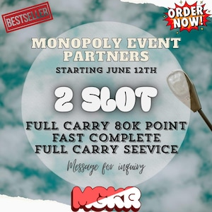 Partners Event 2 Slot Full Carry 80k Point Startar 12 juni Monopoly_GO