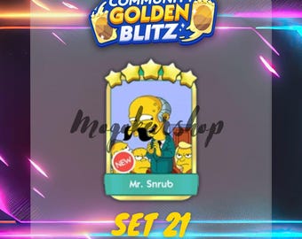 Mr Snrub - Autocollants Golden Blitz - Monopoly GO - Autocollant/Carte