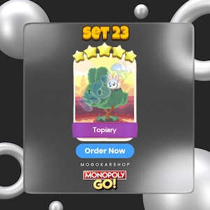 Topiary - 5 Star Stickers [SET 23] Monopoly_GO Posh Pet Album