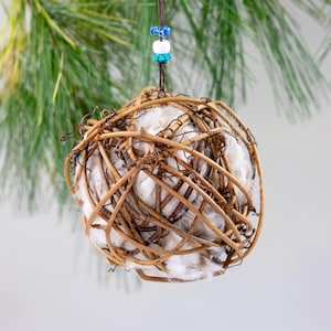 THREE! Bird Nesting Balls - Handmade with natural alpaca fibers