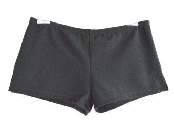 Wink Split Micro Shorts Small, Black wetllok//mesh