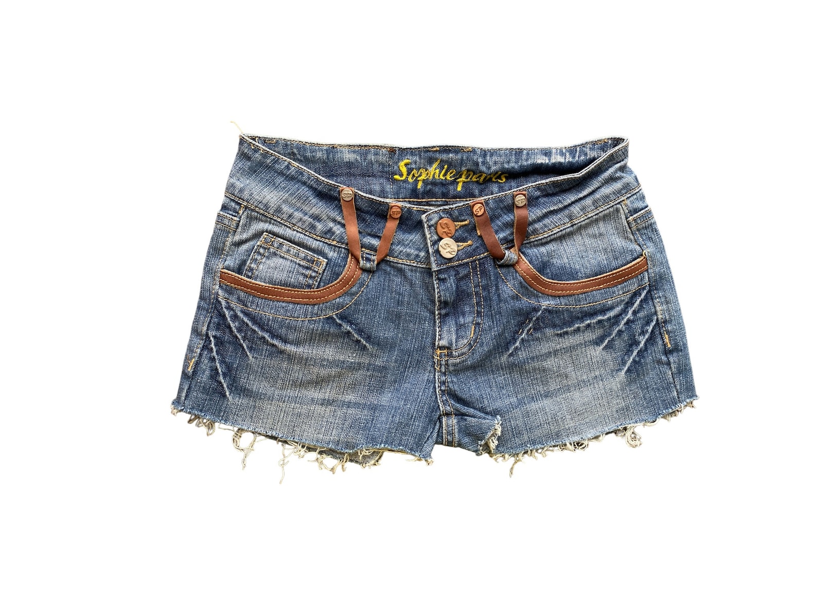 Y2K Low Waisted Denim Shorts (S)