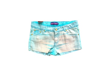 Y2K Denim Shorts Low Waisted Blue Jean Short 00s Jean Shorts