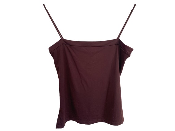 Brown 90's Bustier Tank Top Straight Neck Tank To… - image 5