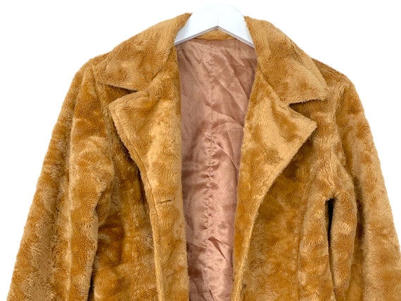 Brown Fur Jacket 1970's Penny Lane Jacket Fluffy … - image 9