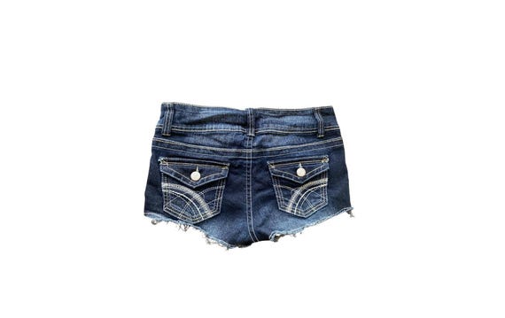 Y2K Denim Shorts Low Waisted Blue Jean Short Y2k Short Shorts