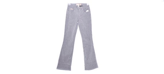 Flared Y2K Gray Jeans Denim Y2K Flare Pants High … - image 1