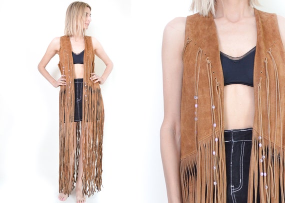 Mustard Vegan Faux Suede Western Southwestern 70s Boho Desert Fringe 290 mv Vest Mustard Vegan Faux Suede Western Southwestern 70s Boho Desert Fringe 290 mv Vest