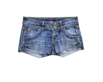 Y2K Denim Shorts Low Waisted Blue Jean Short 00s Mini Party Y2K Denim Shorts Low Waisted Blue Jean Short 00s Mini Party