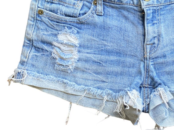 Y2K Denim Shorts Low Waisted Blue Jean Short 00s … - image 5