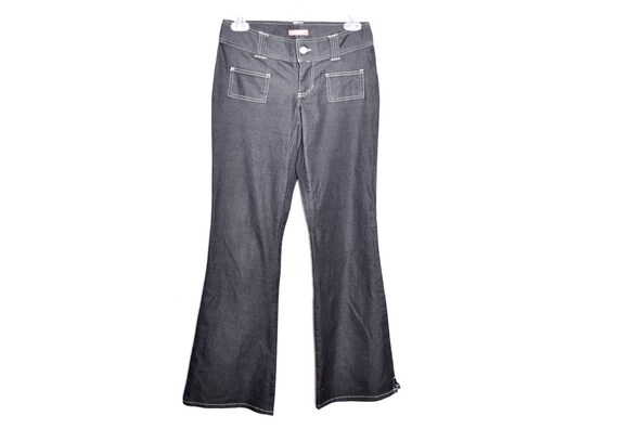low rise bell bottom jeans