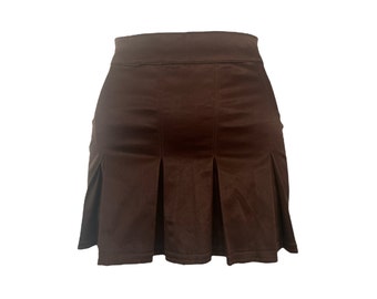 Jupe Mini Satin Plissée - Multicolore, Taille Haute, élastique - Pour Fête, Club, Danse