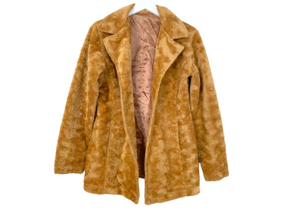 Brown Fur Jacket 1970's Penny Lane Jacket Fluffy … - image 8